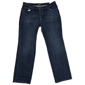 Lee Dark Wash Jeans Size 16 Relaxed Fit Straight Leg Mid Rise